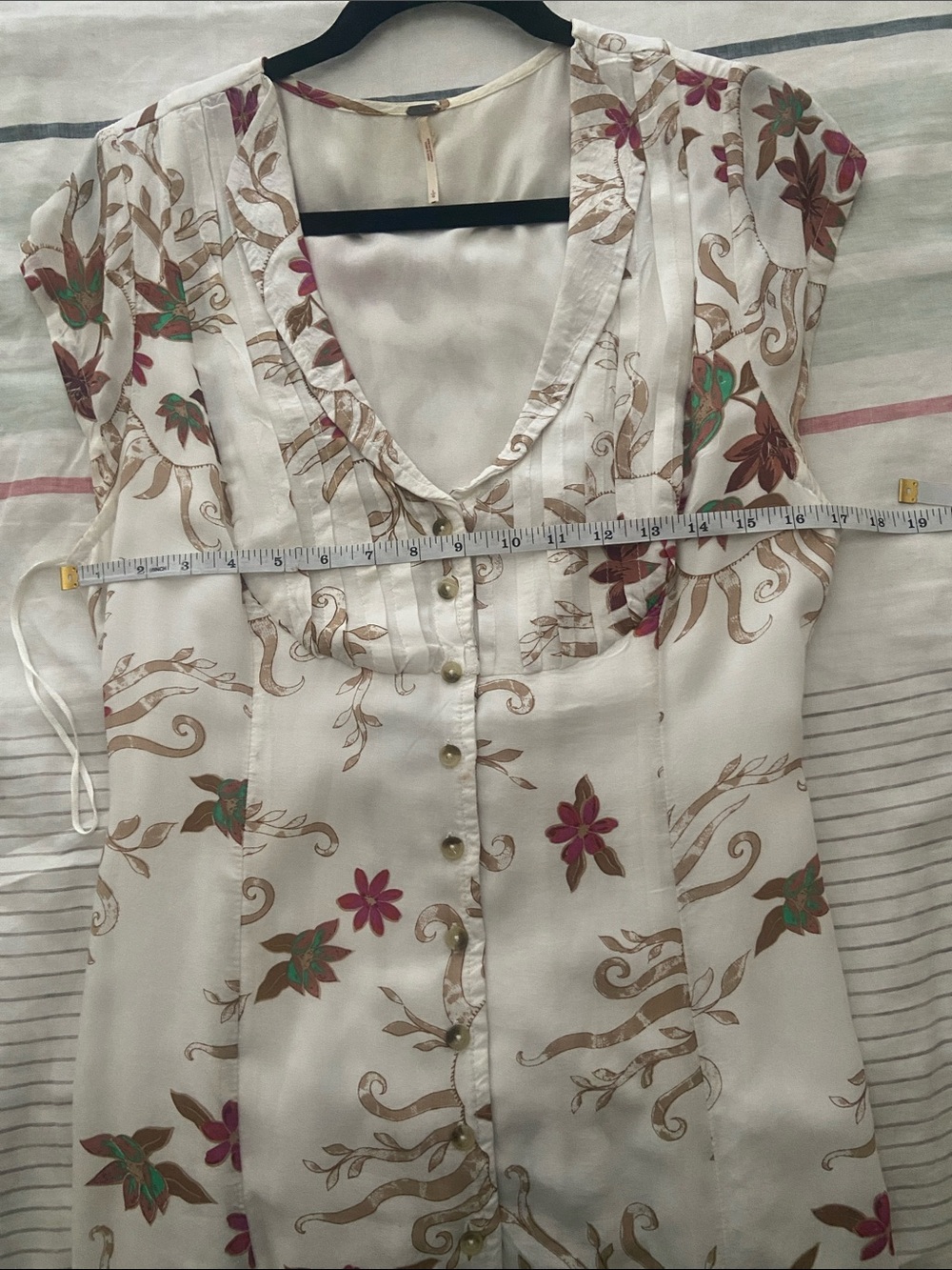 Free People Rosemary Printed Midi to Maxi Dress in Ivory, Revolve, Size Large - Picture 8 of 10